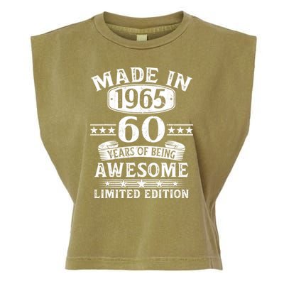 Made In 1965 60 Years Old Gifts 60th Birthday Gift Garment-Dyed Women's Muscle Tee