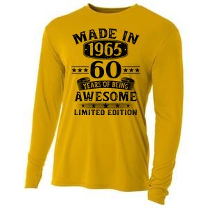 Made In 1965 60 Years Old Gifts 60th Birthday Gift Cooling Performance Long Sleeve Crew