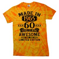 Made In 1965 60 Years Old Gifts 60th Birthday Gift Tie-Dye T-Shirt