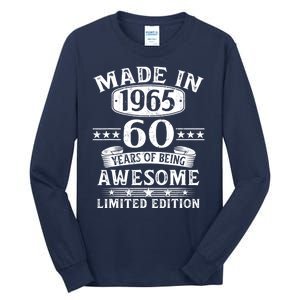 Made In 1965 60 Years Old Gifts 60th Birthday Gift Tall Long Sleeve T-Shirt