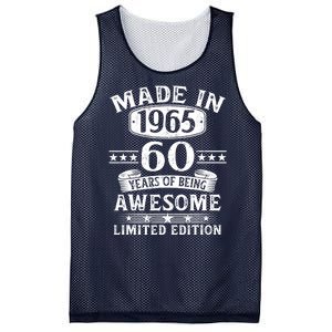 Made In 1965 60 Years Old Gifts 60th Birthday Gift Mesh Reversible Basketball Jersey Tank