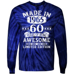 Made In 1965 60 Years Old Gifts 60th Birthday Gift Tie-Dye Long Sleeve Shirt