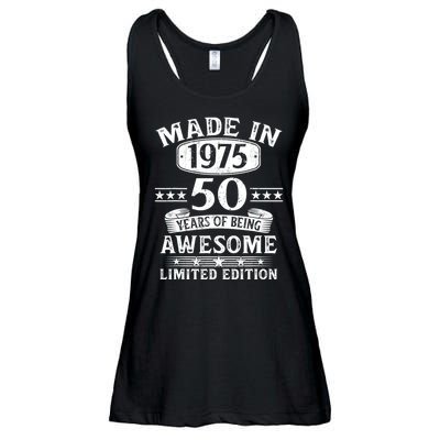 Made In 1975 50 Years Old Gifts 50th Birthday Gift Ladies Essential Flowy Tank