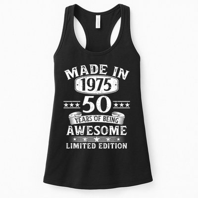 Made In 1975 50 Years Old Gifts 50th Birthday Gift Womens Tank Top