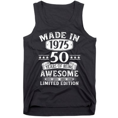 Made In 1975 50 Years Old Gifts 50th Birthday Gift Tank Top