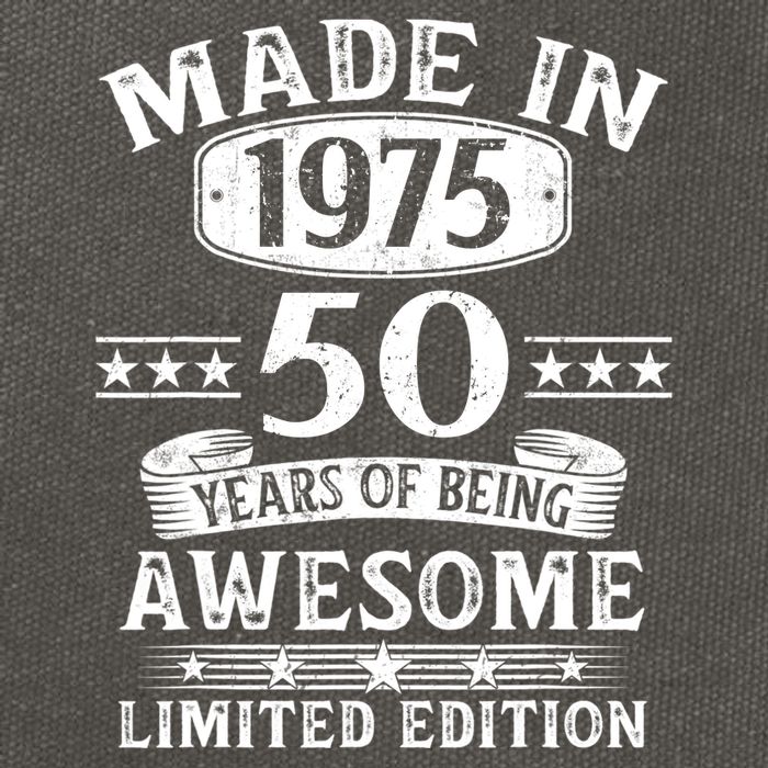Made In 1975 50 Years Old Gifts 50th Birthday Gift Cotton Canvas Backpack