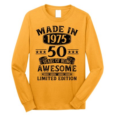Made In 1975 50 Years Old Gifts 50th Birthday Gift Long Sleeve Shirt