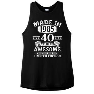 Made In 1985 40 Years Old Gifts 40th Birthday Gift Ladies PosiCharge Tri-Blend Wicking Tank