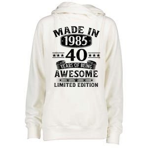 Made In 1985 40 Years Old Gifts 40th Birthday Gift Womens Funnel Neck Pullover Hood