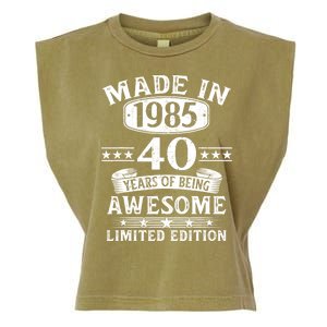 Made In 1985 40 Years Old Gifts 40th Birthday Gift Garment-Dyed Women's Muscle Tee