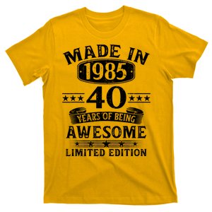 Made In 1985 40 Years Old Gifts 40th Birthday Gift T-Shirt