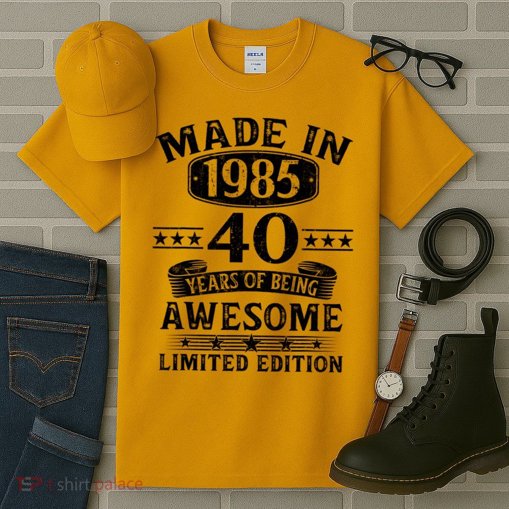 Made In 1985 40 Years Old Gifts 40th Birthday Gift Tall T-Shirt