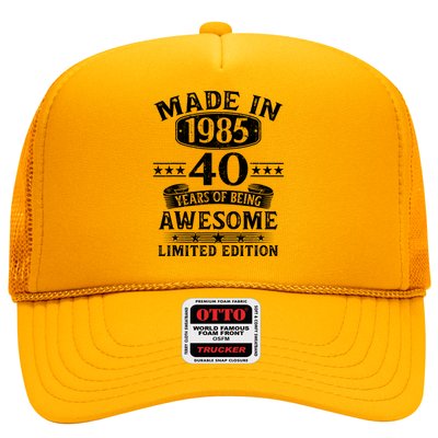 Made In 1985 40 Years Old Gifts 40th Birthday Gift Trucker Hat