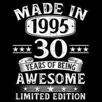 Made In 1995 30 Years Old Gifts 30th Birthday Gift Zip Tote Bag