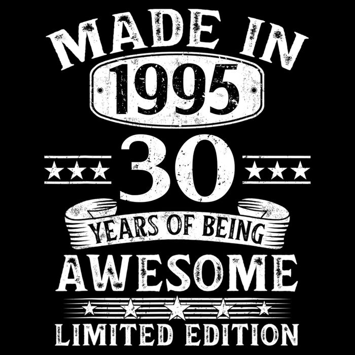 Made In 1995 30 Years Old Gifts 30th Birthday Gift Zip Tote Bag