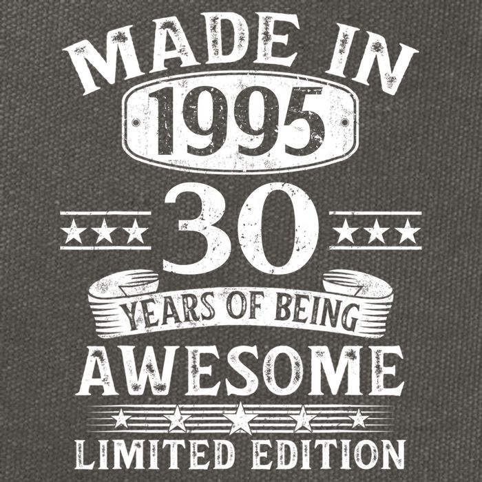 Made In 1995 30 Years Old Gifts 30th Birthday Gift Cotton Canvas Backpack