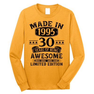 Made In 1995 30 Years Old Gifts 30th Birthday Gift Long Sleeve Shirt