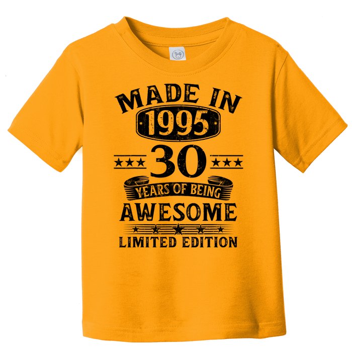 Made In 1995 30 Years Old Gifts 30th Birthday Gift Toddler T-Shirt