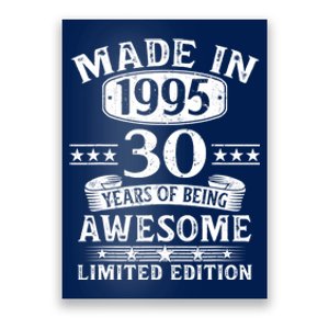 Made In 1995 30 Years Old Gifts 30th Birthday Gift Poster