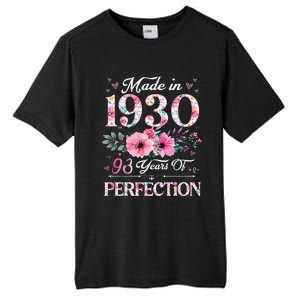 Made In 1930 Floral 93 Year Old 93th Birthday Gifts Women Tall Fusion ChromaSoft Performance T-Shirt