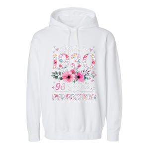 Made In 1930 Floral 93 Year Old 93th Birthday Gifts Women Garment-Dyed Fleece Hoodie