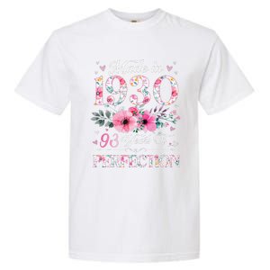 Made In 1930 Floral 93 Year Old 93th Birthday Gifts Women Garment-Dyed Heavyweight T-Shirt