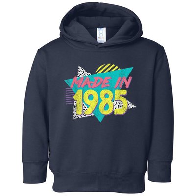 Made In 1985 Retro Vintage 38th Birthday Toddler Hoodie