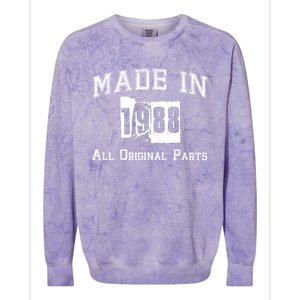 Made In 1988 Funny Anniversary Gift Colorblast Crewneck Sweatshirt