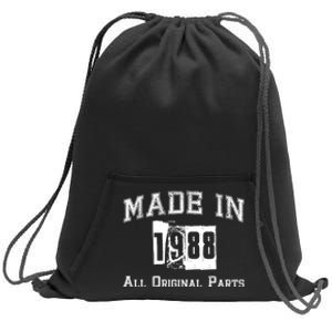 Made In 1988 Funny Anniversary Gift Sweatshirt Cinch Pack Bag