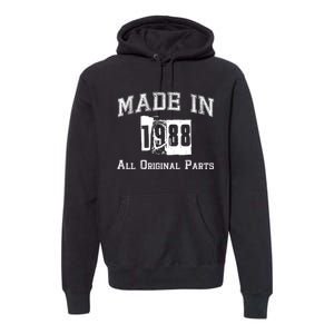 Made In 1988 Funny Anniversary Gift Premium Hoodie