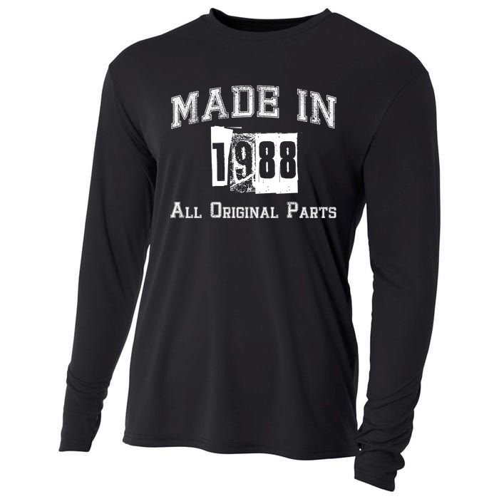 Made In 1988 Funny Anniversary Gift Cooling Performance Long Sleeve Crew