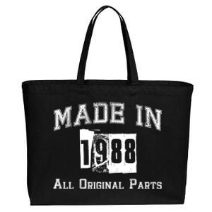 Made In 1988 Funny Anniversary Gift Cotton Canvas Jumbo Tote