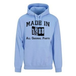 Made In 1988 Funny Anniversary Gift Unisex Surf Hoodie