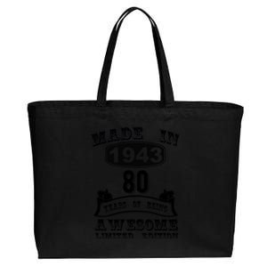 Made In 1943 80 Years Old Gifts 80th Birthday Gift For M.e Cotton Canvas Jumbo Tote