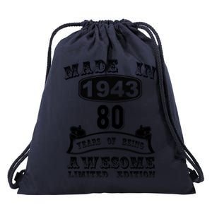 Made In 1943 80 Years Old Gifts 80th Birthday Gift For M.e Drawstring Bag