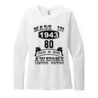 Made In 1943 80 Years Old Gifts 80th Birthday Gift For M.e Womens CVC Long Sleeve Shirt