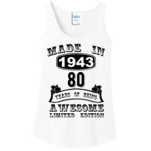 Made In 1943 80 Years Old Gifts 80th Birthday Gift For M.e Ladies Essential Tank