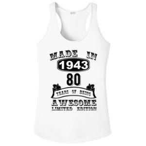 Made In 1943 80 Years Old Gifts 80th Birthday Gift For M.e Ladies PosiCharge Competitor Racerback Tank