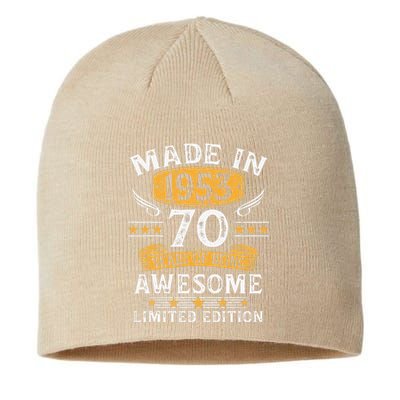 Made In 1953 70 Years Old Gifts 70th Birthday Gift For Sustainable Beanie