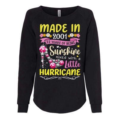 Made In 2001 22 Year Old 22nd Birthday Gift For Women Womens California Wash Sweatshirt