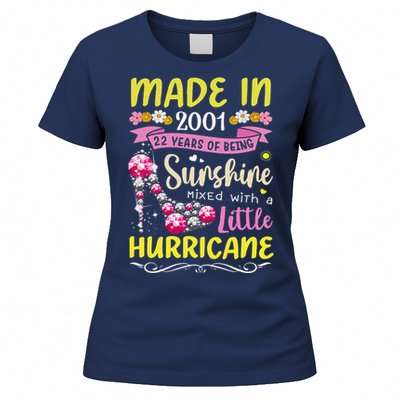 Made In 2001 22 Year Old 22nd Birthday Gift For Women Women's T-Shirt