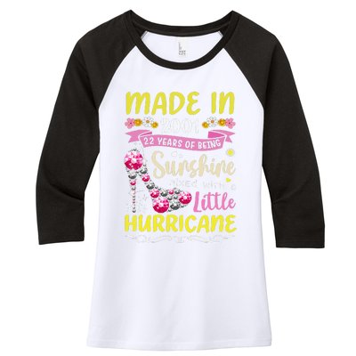 Made In 2001 22 Year Old 22nd Birthday Gift For Women Women's Tri-Blend 3/4-Sleeve Raglan Shirt