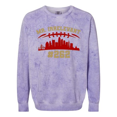 Mr. Irrelevant #262 San Francisco Football Team Colors Colorblast Crewneck Sweatshirt