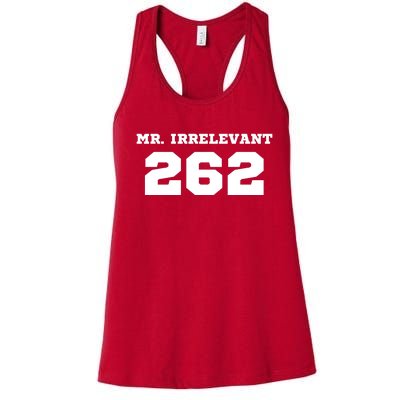 Mr Irrelevant 262 Purdy San Francisco Football Women's Racerback Tank