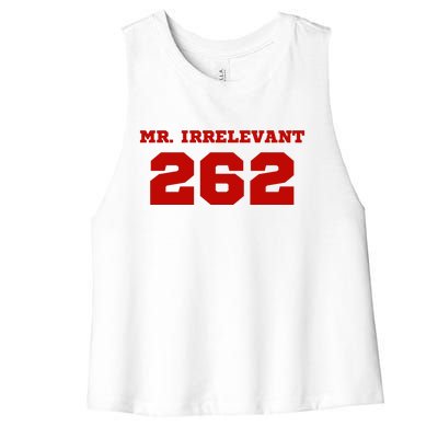 Mr Irrelevant 262 Purdy San Francisco Football Women's Racerback Cropped Tank