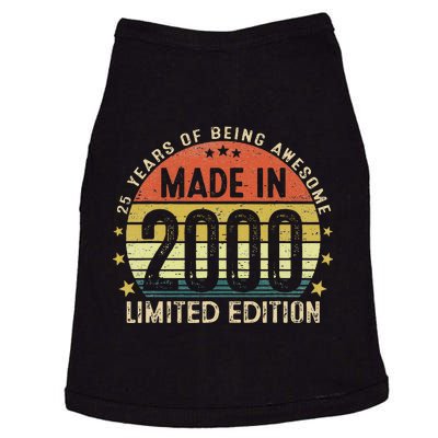 Made In 2000 Limited Edition 25th Birthday 25 Year Old Gifts Doggie Tank