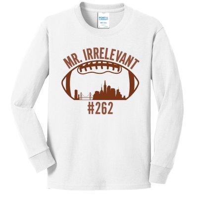 Mr Irrelevant #262 San Francisco Football Kids Long Sleeve Shirt