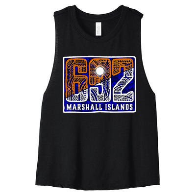 Marshall Islands 692 Women's Racerback Cropped Tank