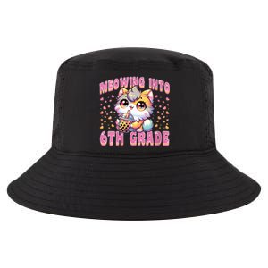 Meowing Into 6th Grade Girl Back To School Gift Cool Comfort Performance Bucket Hat