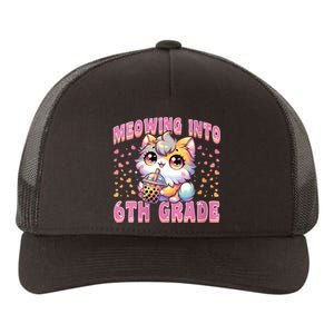 Meowing Into 6th Grade Girl Back To School Gift Yupoong Adult 5-Panel Trucker Hat